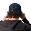 A person with their hands on the back of his head